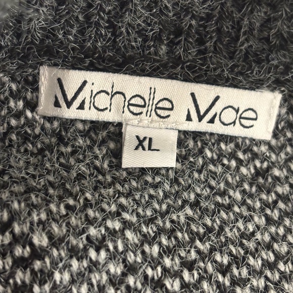 Michelle Mae Charcoal and Cream Snowflake Holiday Sweater - Picture 5 of 7